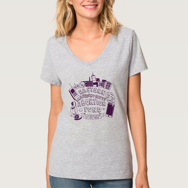 Ema-Kapital V-Hals T-Shirt (das Bearbeiten der (Vorderseite)