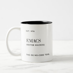 Emacs - Das OG-No-Code-Tool Zweifarbige Tasse
