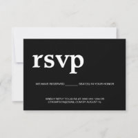 Email RSVP Réservé Siège Blanc sur noir