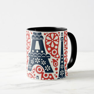 Emaille Paris Folk Floral Combo Tasse