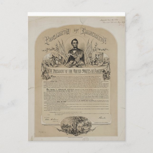Emancipation Proclamation B B Russell & Co (1868) Postkarte (Vorderseite)