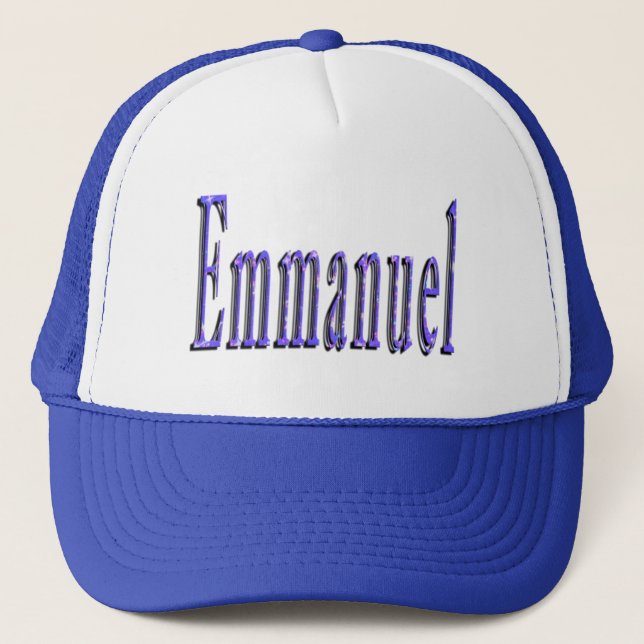 Emanuel Name Logo, Truckerkappe (Vorderseite)