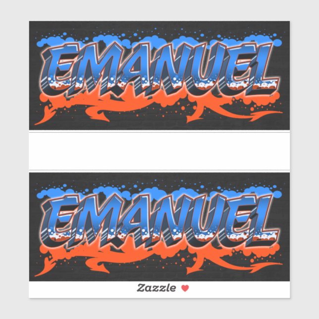 Emanuel Vorname Name Graffiti Aufkleber Sticker (Blatt)