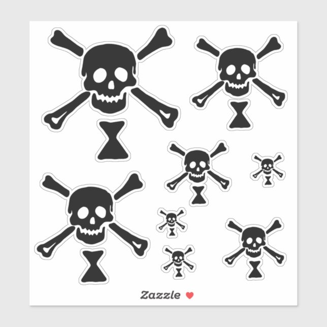 Emanuel Wynne Pirate Flag Piratenflagge Aufkleber (Blatt)