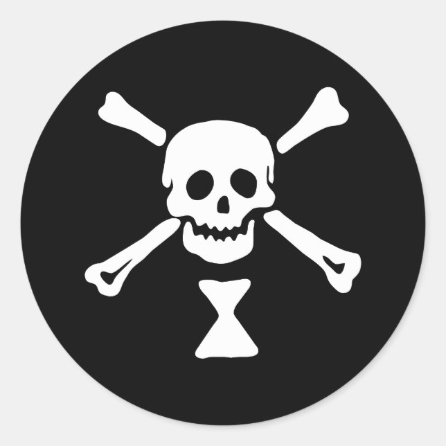 Emanuel Wynne Pirate Flag Piratenflagge Runder Aufkleber (Vorderseite)