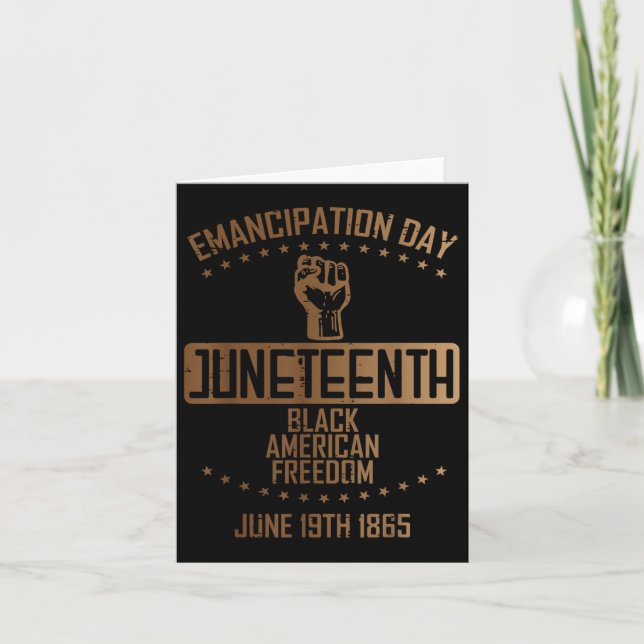 Emanzipation 19. Juni 1865 Männer Wo Karte (Vorderseite)
