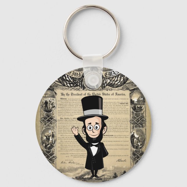 Emanzipation und Ehrlichkeit Abe Lincoln Schlüsselanhänger (Vorderseite)