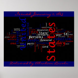 Emanzipations-Proklamations-Weltwolken-Plakat Poster