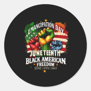 Emanzipationstag Juneteenth Schwarze Amerikanische Runder Aufkleber