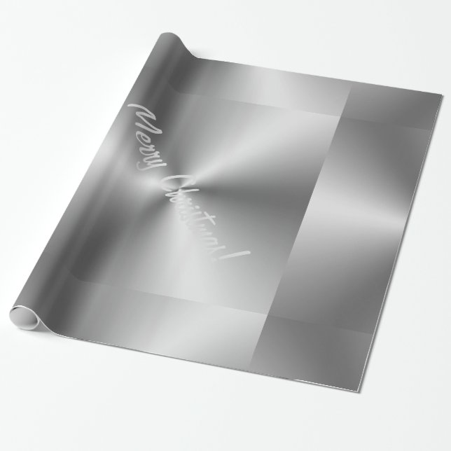 Emballage Cadeau Argent Métallisé Noël Chic (Déroulé)