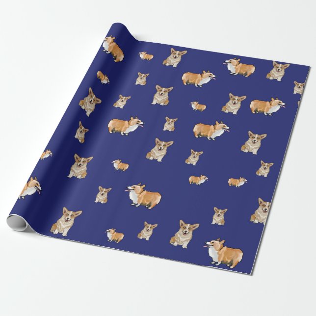 Emballage Cadeau Chien Corgi (Déroulé)