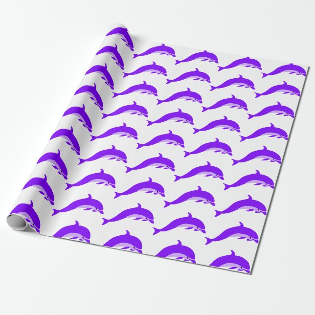 Emballage Cadeau Dauphin Violet N'Importe Quelle O (Déroulé)