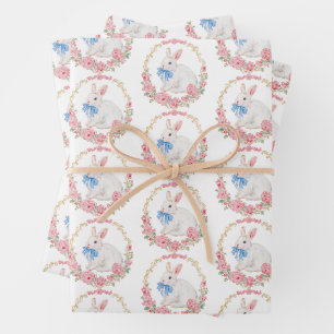 Emballage cadeau de Pâques lapin vintage mignon