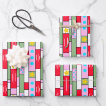 Emballage cadeau de vacances enrobé 3 pack