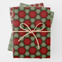 emballage cadeau de vacances vert et rouge