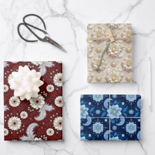Emballage cadeau floral élégant et patriotique 3 f