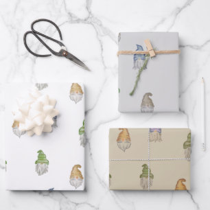 Emballage cadeau Gnome Aquarelle 3 feuilles 3