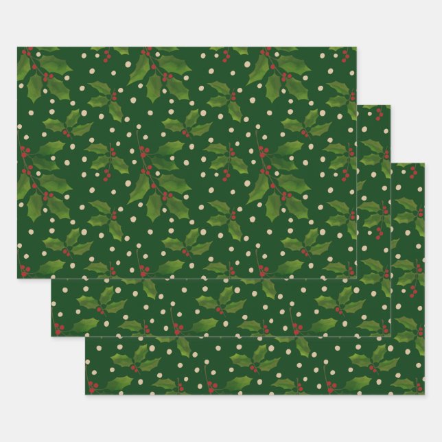 Emballage cadeau Holly 3 pack (Lot)