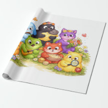 Emballage cadeau joli animal