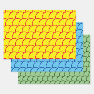 Emballage cadeau - Motifs à l'échelle de poisson