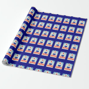 Emballage cadeau Patriotique American Christmas Tr