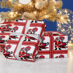 Emballage cadeau Père Noël rétro et plaque de four