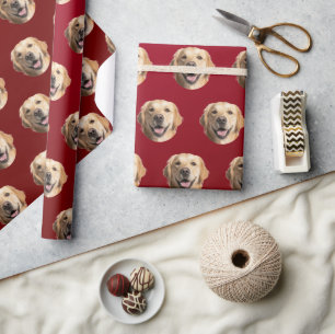 Emballage cadeau personnalisé photo chien