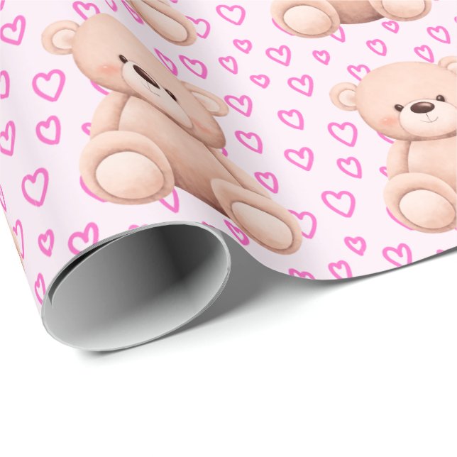 Emballage cadeau pour ours en peluche adorable - p (Coin rond)