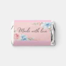 Emballage de barre chocolatée florale fait avec am