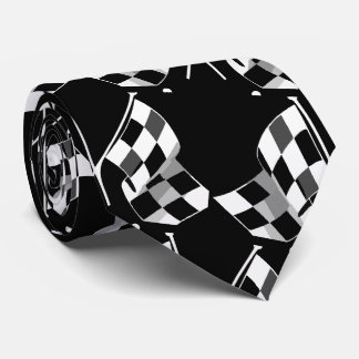 Emballage de la cravate blanche noire de drapeau