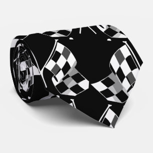 Emballage de la cravate blanche noire de drapeau