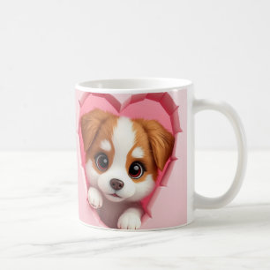 emballage de mug en 3d chiot, emballage de mug con