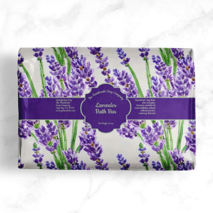 Emballage de savon aux fleurs de lavande