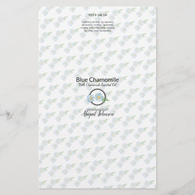 Emballage de savon Chamomile | Papier lin (Devant)
