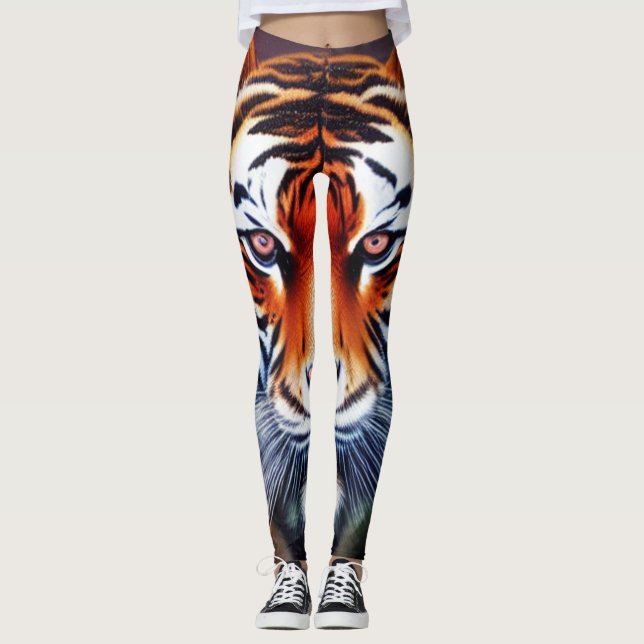 Emballage de tigre - Leggings sur impression (Devant)