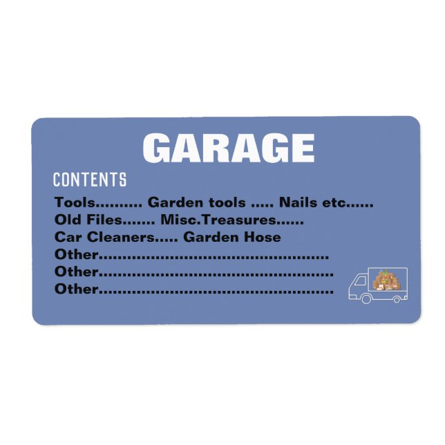 Emballage Déplacement Organisateur Étiquettes -Gar (Devant)
