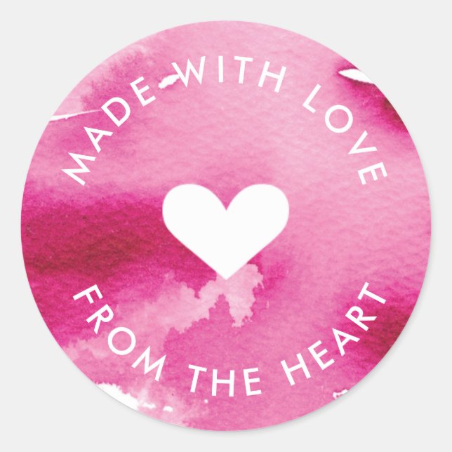EMBALLAGE PRODUIT ÉTIQUETTE fait de coeur d'amour  (Devant)