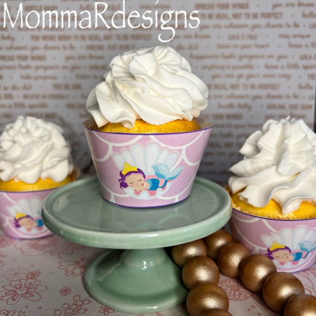 Emballages de cupcake de sirène, emballage de cupc (Créateur téléchargé)