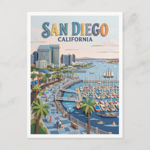 Embarcadero San Diego Kalifornien Postkarte