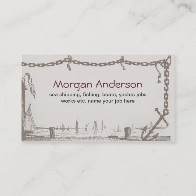 embarque des bateaux pêchant le carte de visite (Devant)