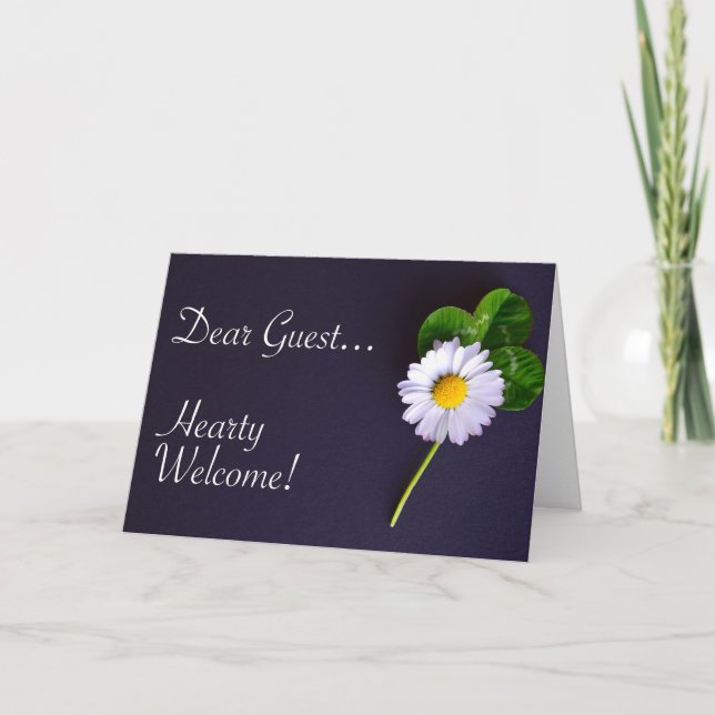 Embassy Welcome Guest Blume Card Karte (Vorderseite)