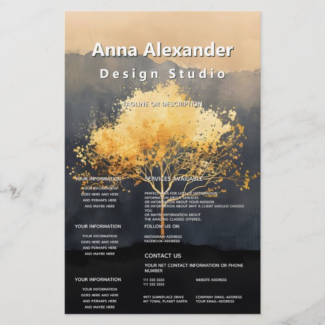 Ember Canopy | Minimalistisches Design Flyer (Vorne)