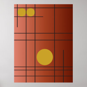 Ember Drift No. 1 — Affiches d'art mural géométriq