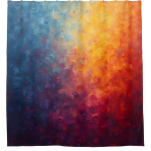 Ember Fade – Abstrakte Feuerkunst-Dusche Duschvorhang