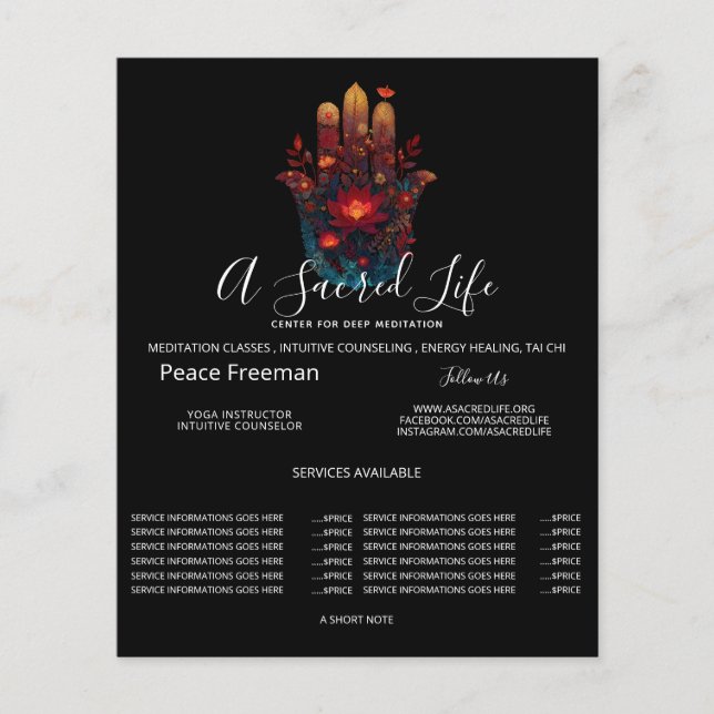 Ember Lotus | Hamsa-Hand-Design Flyer (Vorne)