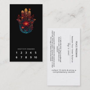 Ember Lotus Hamsa-Hand-Design Visitenkarte