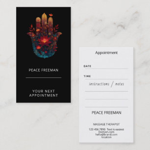 Ember Lotus Hamsa-Hand-Design Visitenkarte