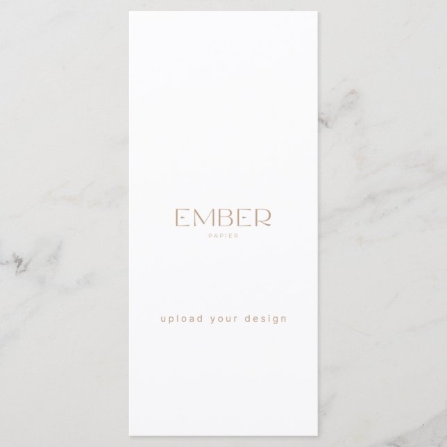 Ember Papier 4x9 Menü Benutzerdefiniert Design hoc Menükarte (Vorderseite)