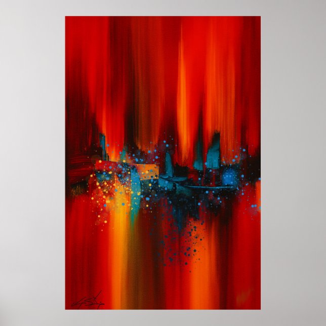 Ember Skyline Abstrakt Poster (Vorne)