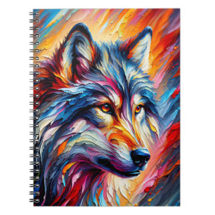 Ember Soul Wolf – Feuerbach Expressionistische Kun Notizblock